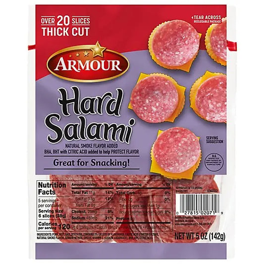 ARMOUR HARD SALAMI 5OZ 6CT