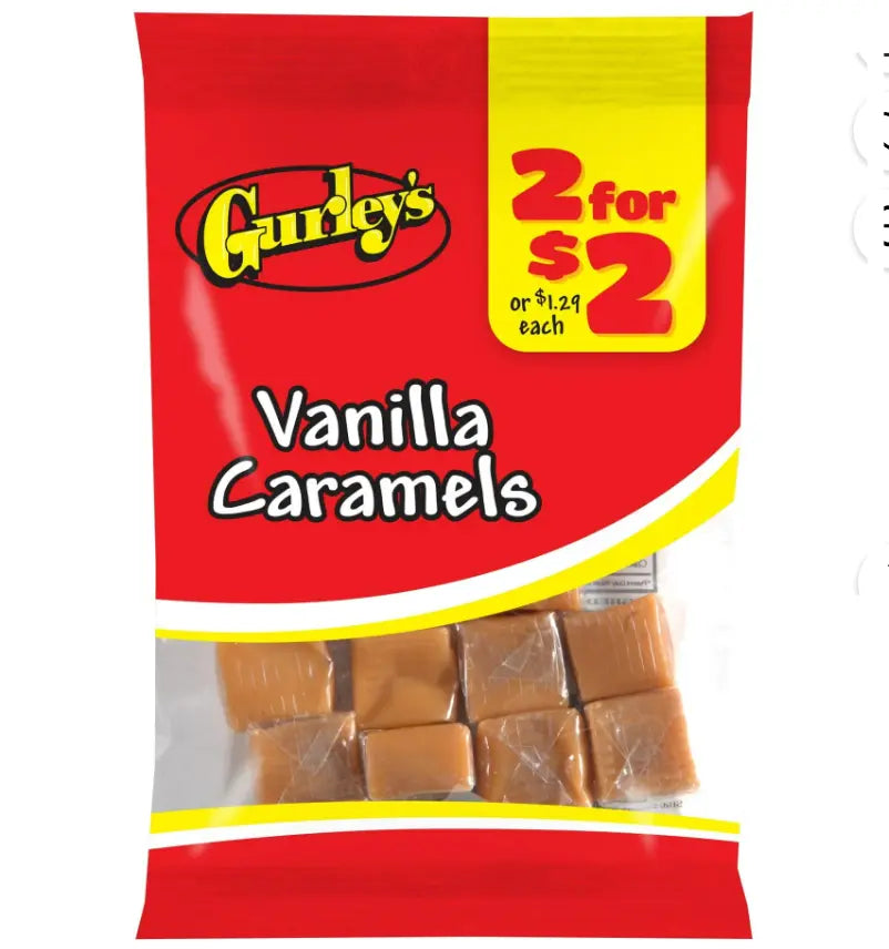 GURLEY'S 2/$2 -12CT Vanilla Caramels