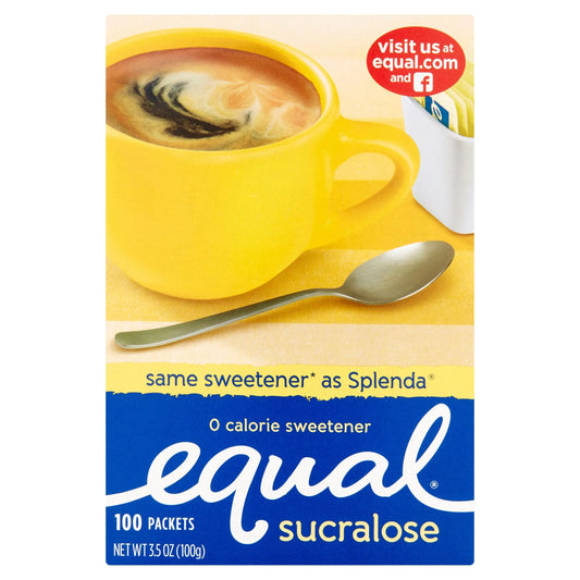 EQUAL SWTNR YLLW SUCRALOSE 100PCKTS/6CT
