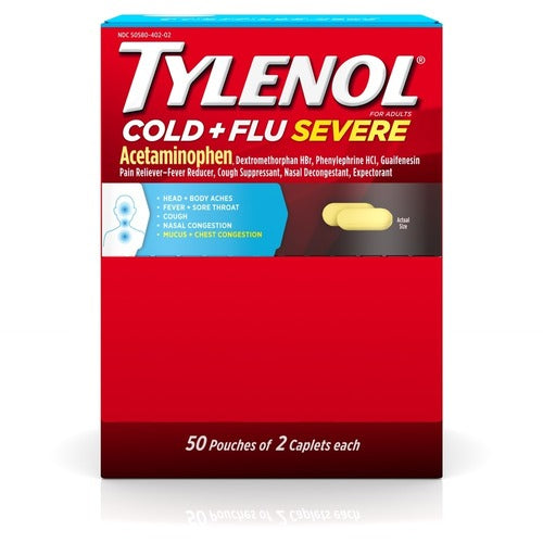 TYLENOL COLD + FLU SEVERE 50/2CT