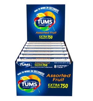 TUMS ASSORTED FRUIT  12CT