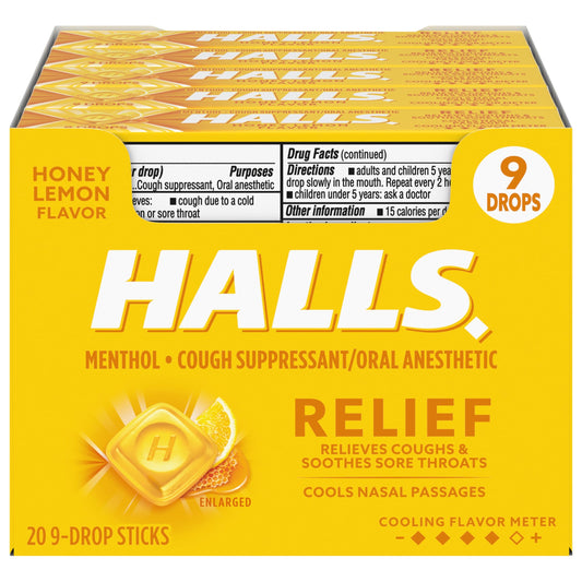HALLS HONEY LEMON 20 CT