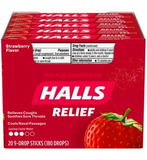 HALLS STRAWBERRY 20CT