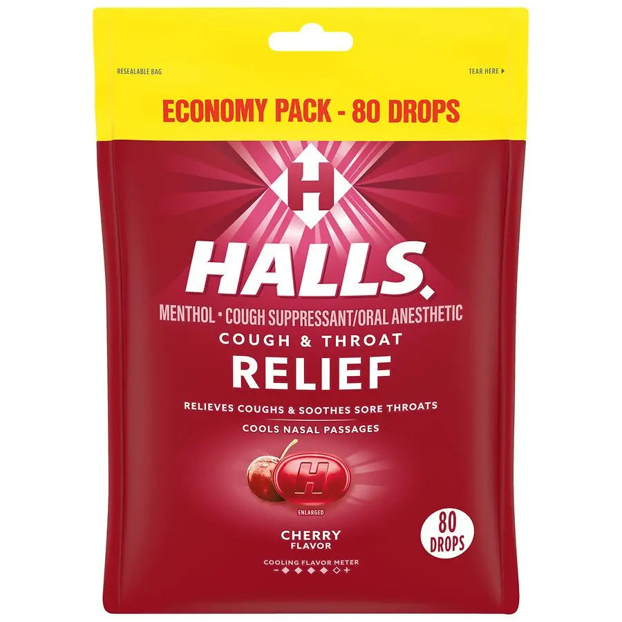 HALLS BAG CHERRY 6CT