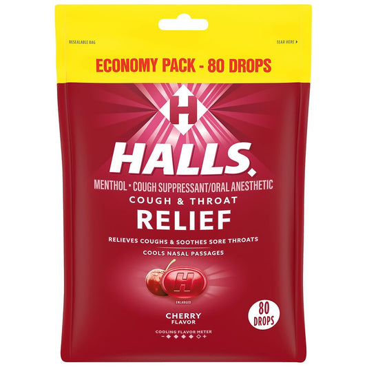 HALLS BAG CHERRY 6CT