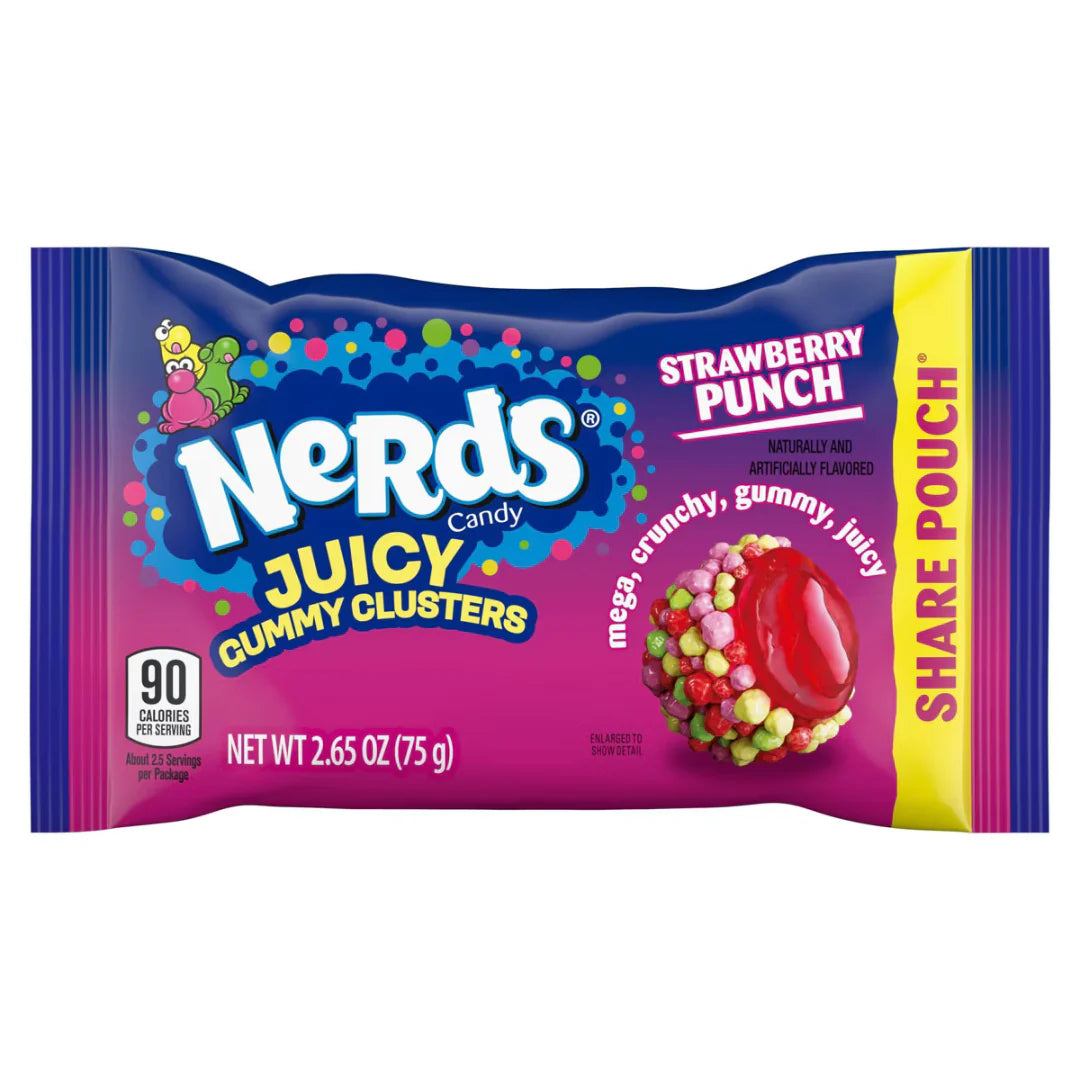 KS NERDS JUICY GUMMY CLUSTER STRAW PUNCH 12CT