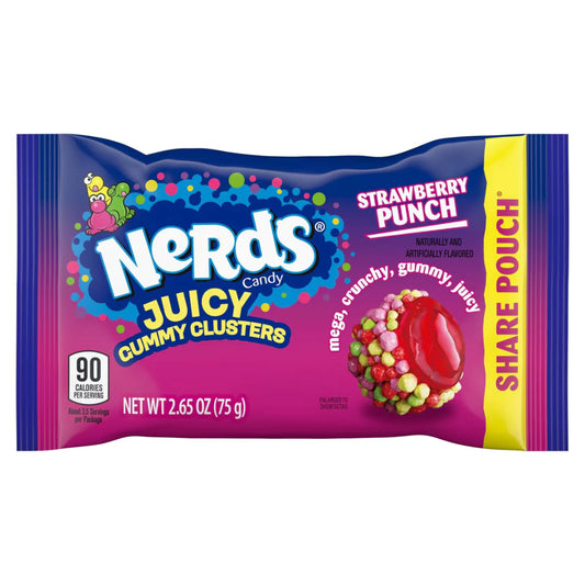 KS NERDS JUICY GUMMY CLUSTER STRAW PUNCH 12CT