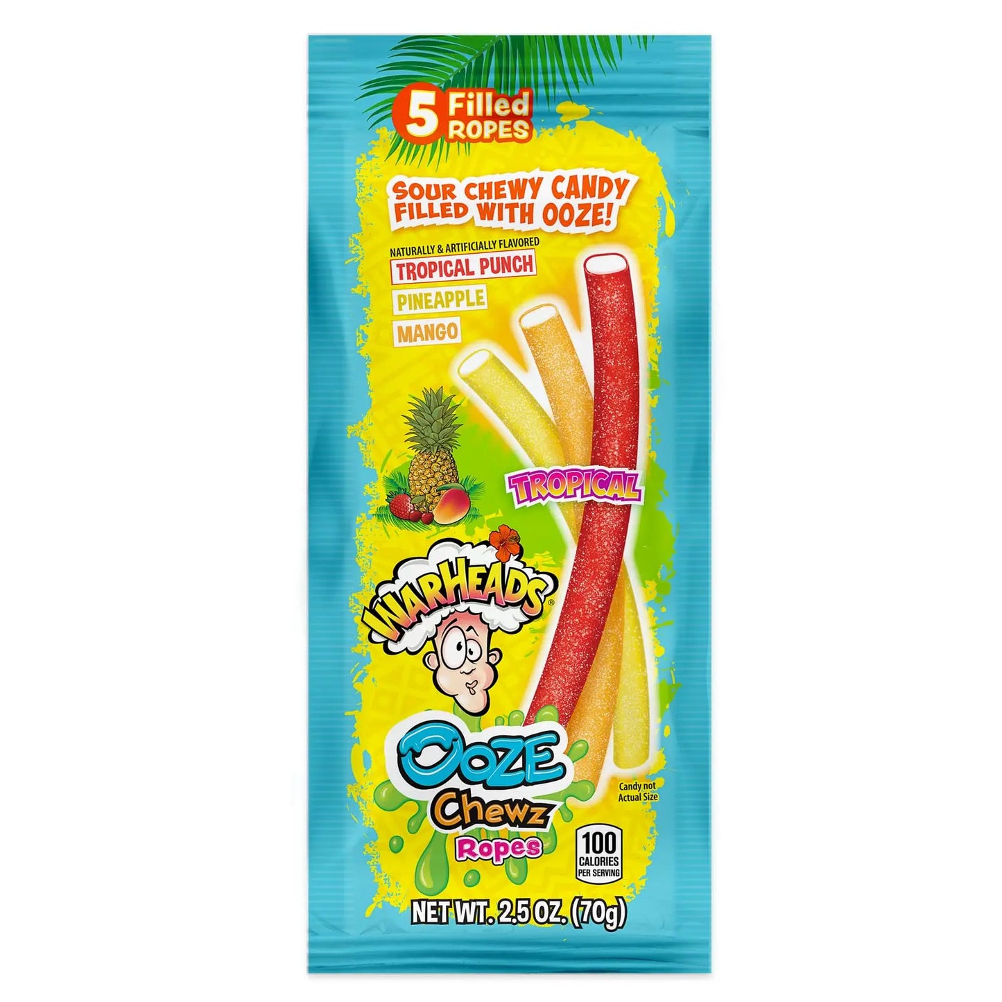 WARHEADS OOZE CHEWZ ROPES TROPICAL 12CT