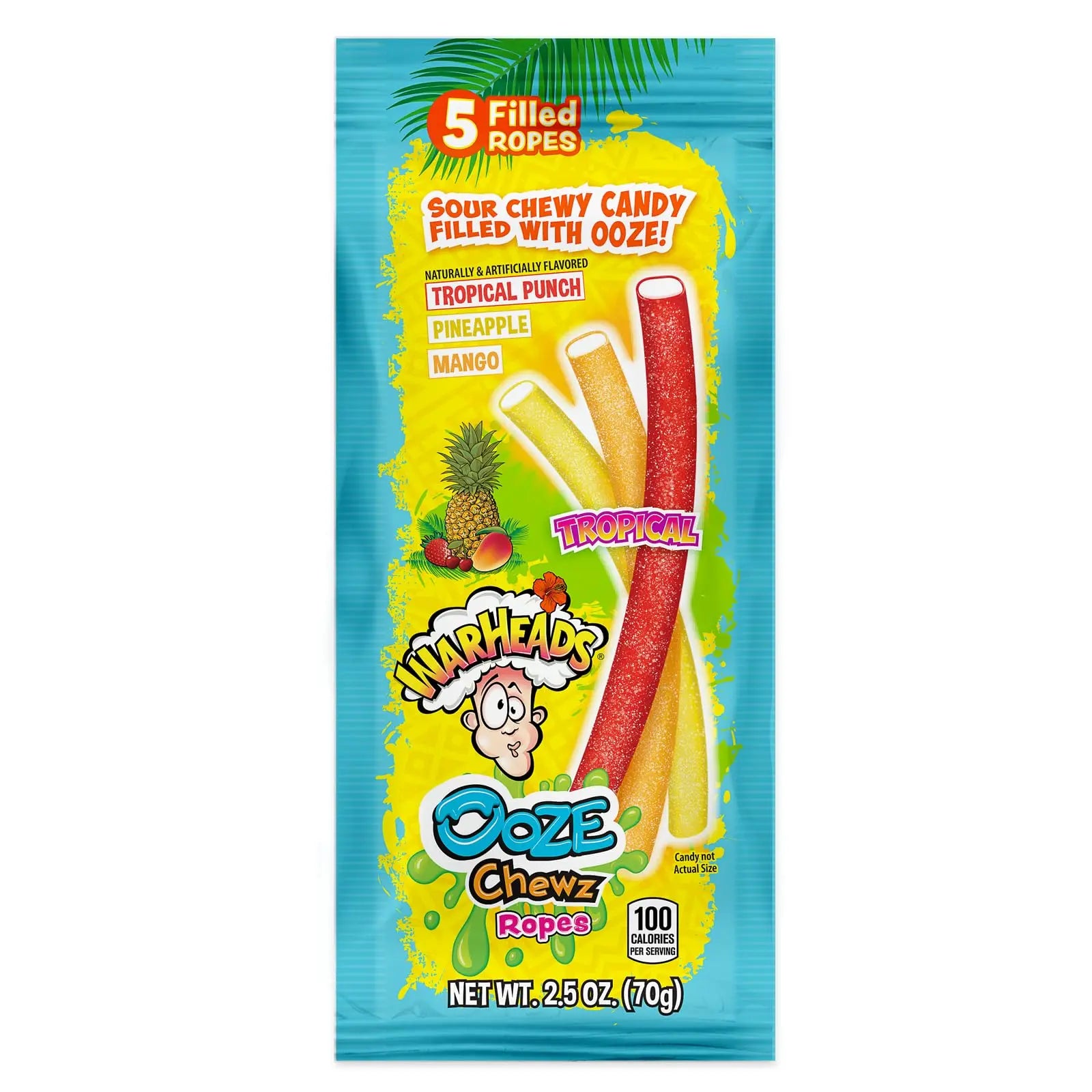 WARHEADS OOZE CHEWZ ROPES TROPICAL 12CT