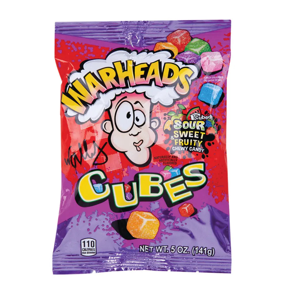 PEG WARHEADS CHEWY CUBES 6/5OZ