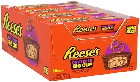 KS REESE'S BIG CUP W/PRETZELS 16CT