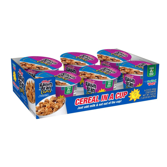 KELLOGG'S CUPS RAISIN BRAN CRUNCH 6/1.5 OZ