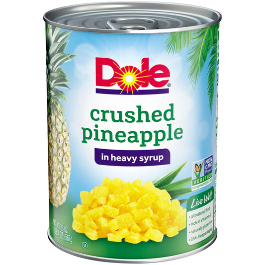 DOLE PINEAPPLE CRUSHED/SYRUP 6/20 OZ