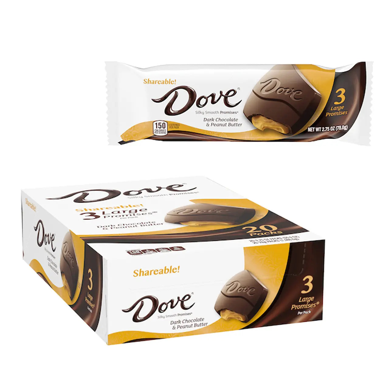 KS DOVE DARK CHOC PB 20CT