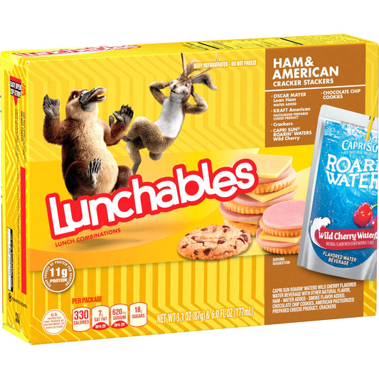 LUNCHABLE HAM & AMERICAN 6 OZ