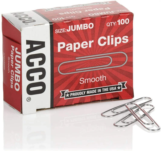PAPER CLIPS 100 CLIPS/BX 20BX