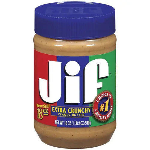 JIF CRUNCHY PEANUT BUTTER 6/16 OZ