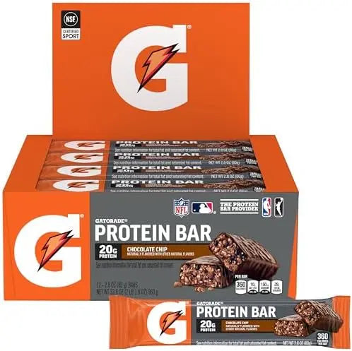 Gatorade Protein Bar Chocolate Chip 12CT - Chase Cash & Carry