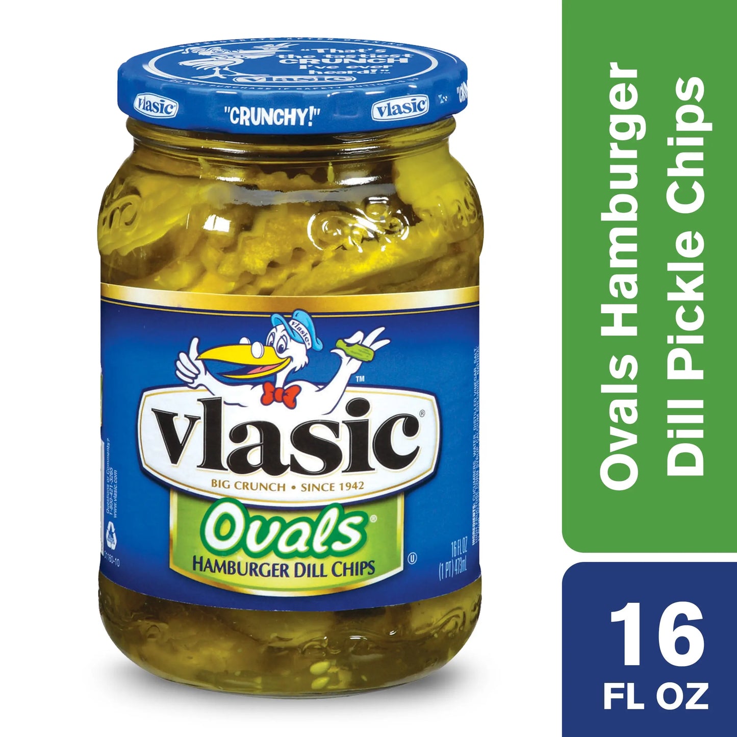 VLASIC OVALS HAMB DILL CHIPS 16OZ