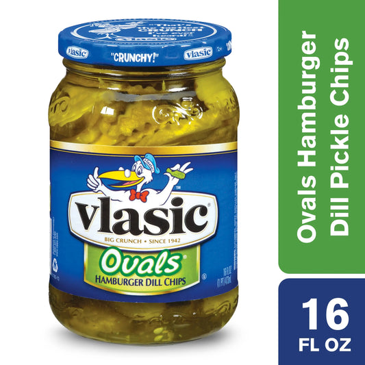 VLASIC OVALS HAMB DILL CHIPS 16OZ