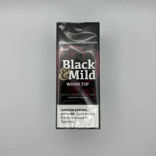 BLACK & MILD 25CT WOOD TIP WINE  