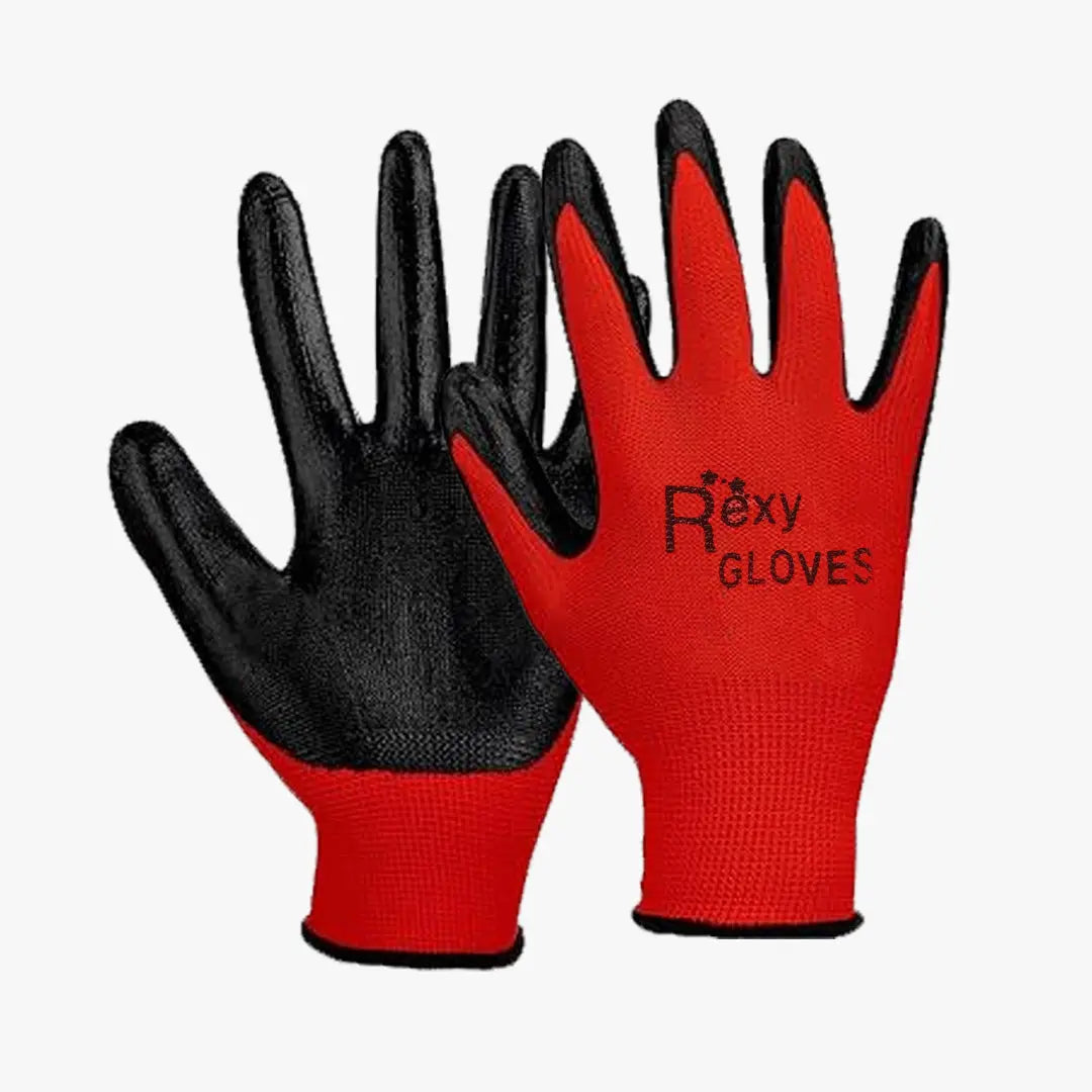 GLOVES REXY RED/BLACK  12CT