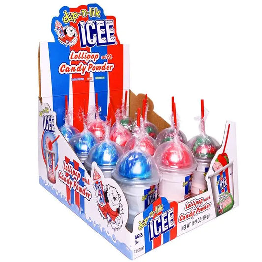 KOKO'S DIP-N-LIK ICEE LOLLIPOP W/CANDY POWER 12CT