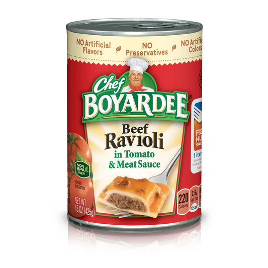 CHEF B BEEF RAVIOLI 15 OZ