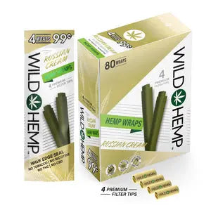 WILD HEMP WRAPS 4 FOR 99 RUSSIAN CRM 80CT