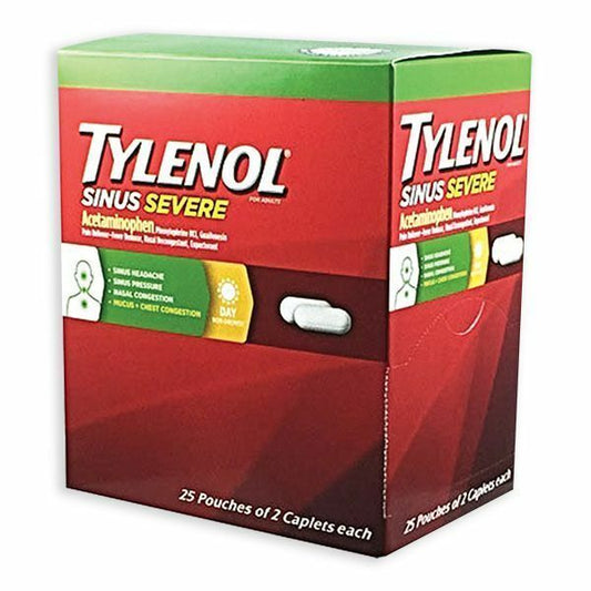 TYLENOL SEVERE SINUS 25/2CT