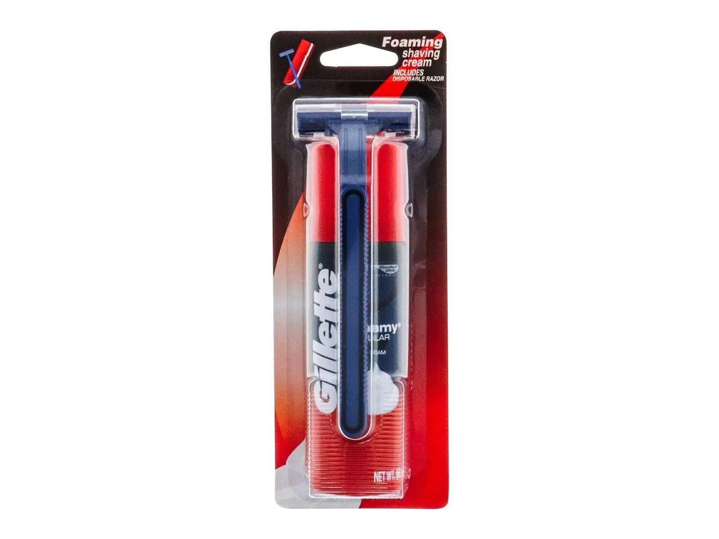 BLISTER GILLETTE FOAMY W/RAZOR 6/.5 OZ
