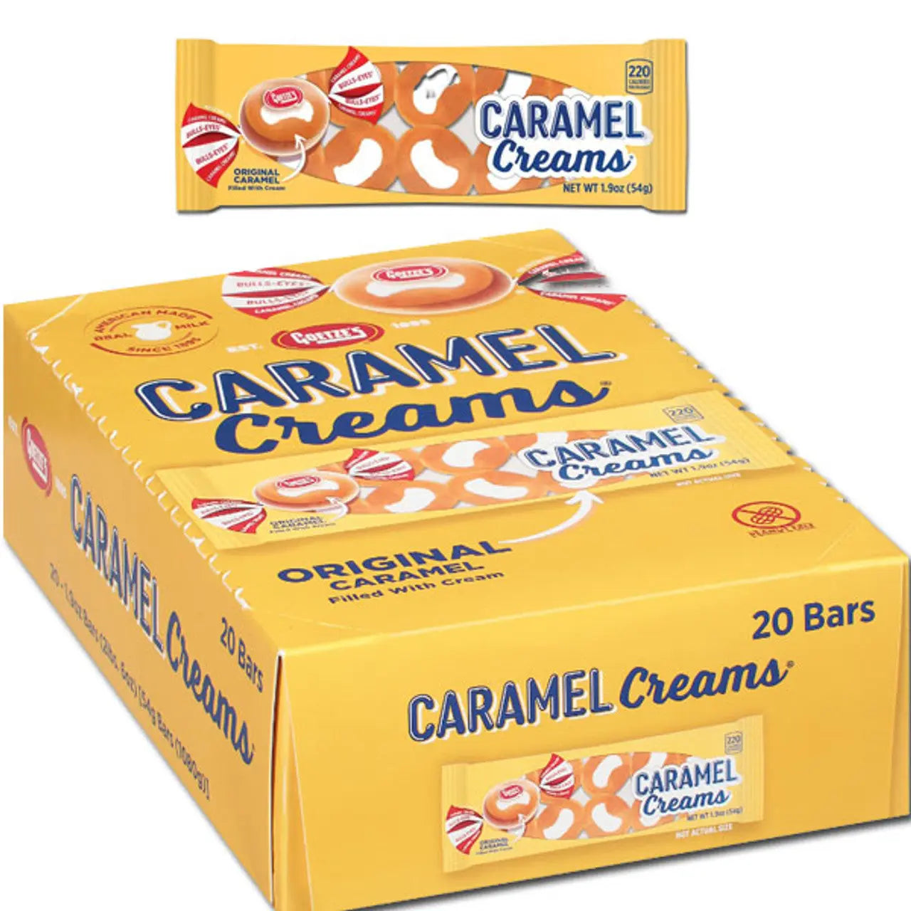 CARAMEL CREAMS BAR 20CT