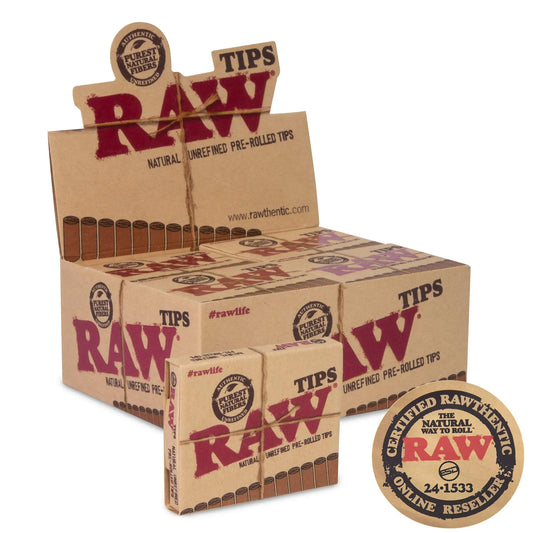 RAW TIPS PRE-ROLLED 20CT