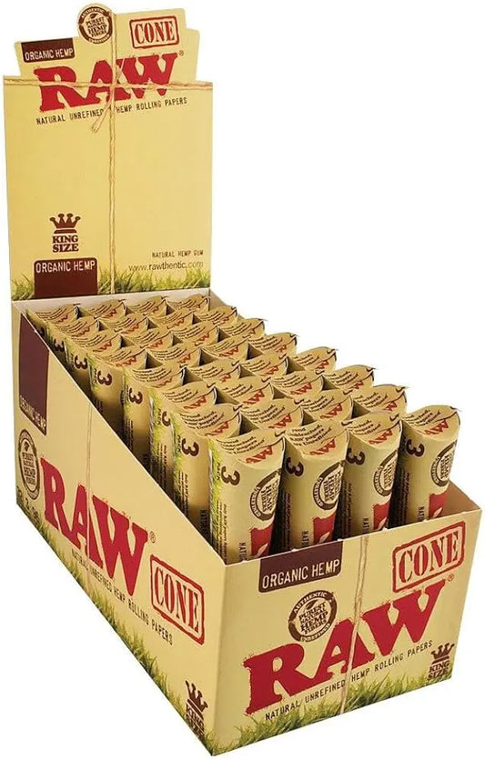 RAW CONES ORGANIC KING SIZE 32-3PK
