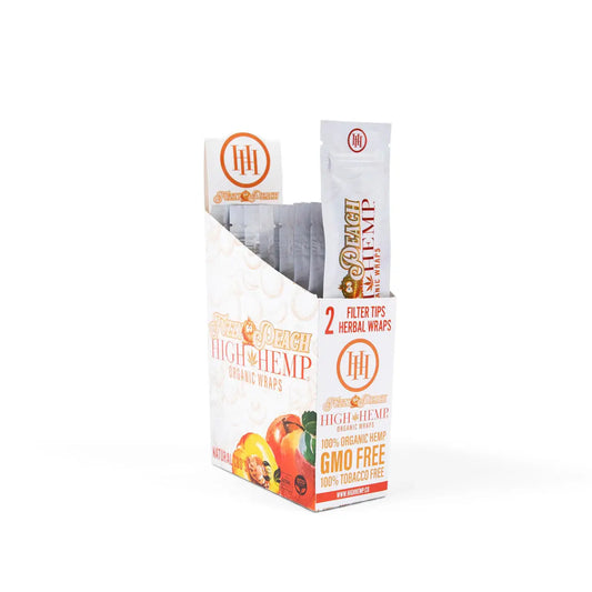 HIGH HEMP WRAPS FUZZY PEACH 25/2PKS