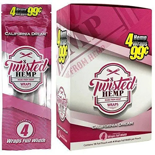 TWISTED HEMP WRAPS 4/99C CALIF DREAM 15CT