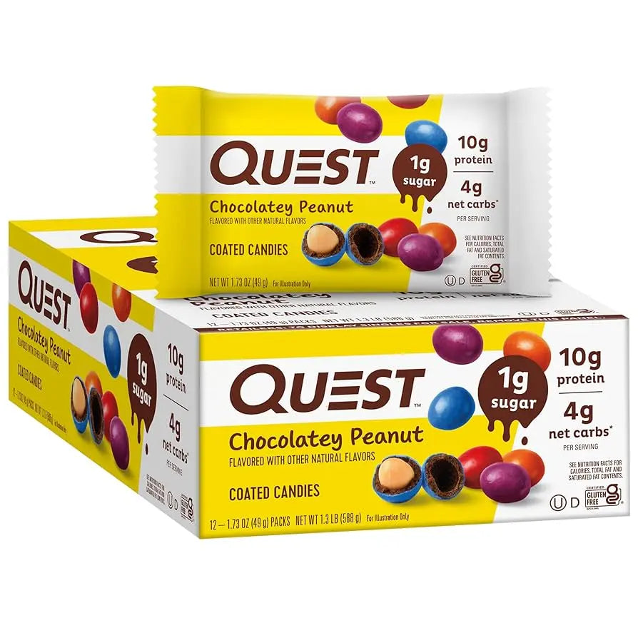 Quest Chocolatey Peanut Coated Candies 12CT - Chase Cash & Carry