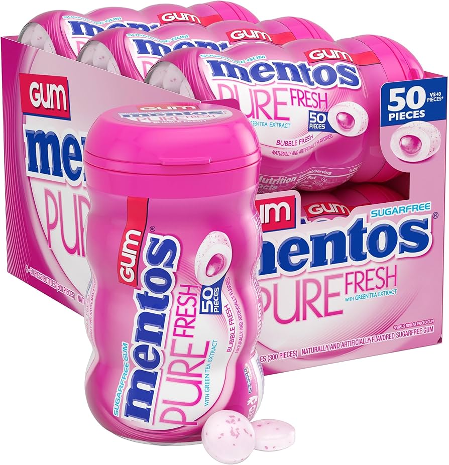 MENTOS GUM CUP BUBBLE FRESH 6CT