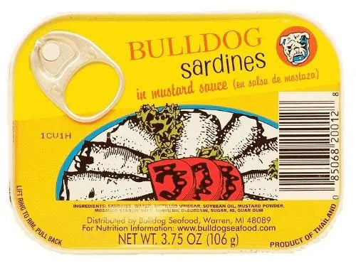 BULLDOG SARDINE MUSTARD 12CT
