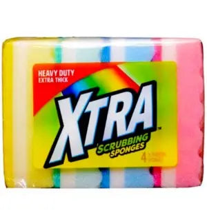 XTRA SCRUBBING SPONGES 6/4CT