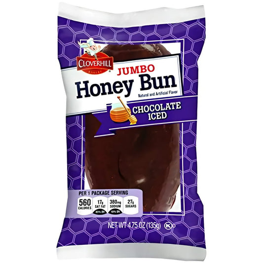 CLOVERHILL JUMBO HONEY BUN CHOCOLATE 6CT