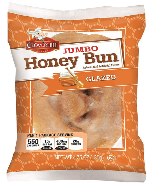 CLOVERHILL JUMBO HONEY BUN GLAZED 6CT