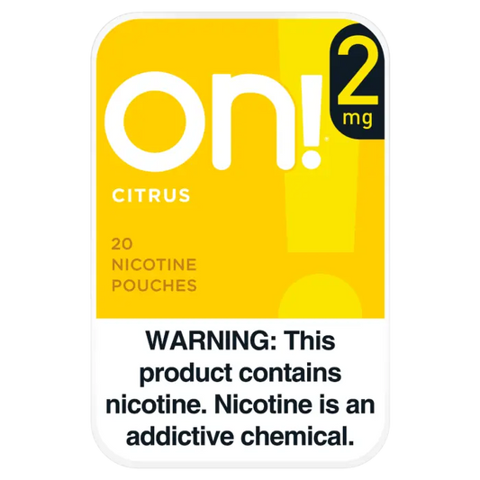 ON! CITRUS 2MG NICOTINE POUCHES 5CT