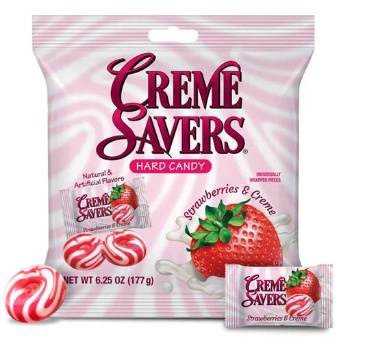 PEG CREME SAVERS STRWBERY & CREME 6/6.25OZ