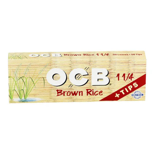 OCB BROWN RICE PAPER & TIPS 1.25 12CT