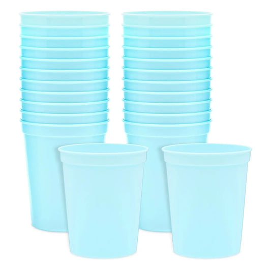 PLASTIC CUPS BLUE 24/16OZ