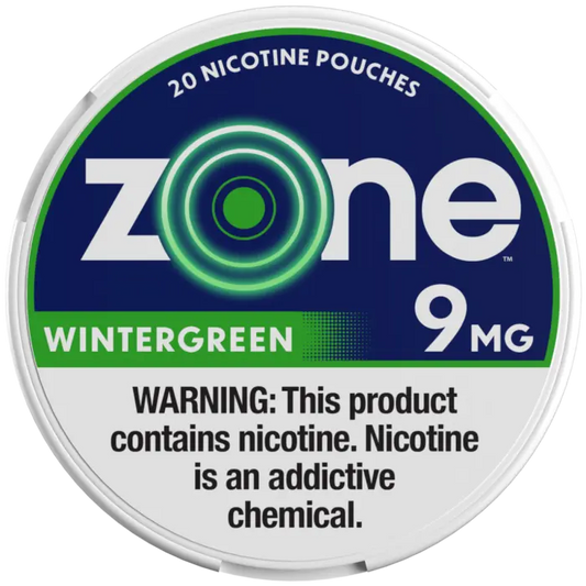 ZONE 9MG WNTRGEEN NICOTINE POUCHES 5CT
