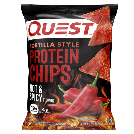 QUEST PROTEIN CHIPS HOT & SPICY 8CT