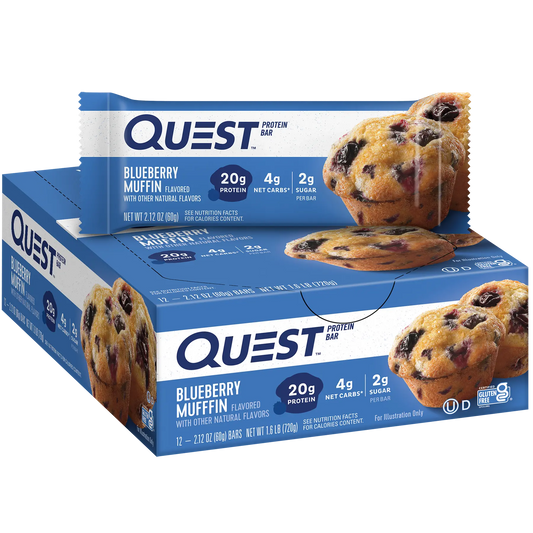 QUEST BAR BLUEBERRY MUFFIN 12 CT