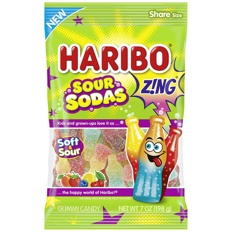 PEG HARIBO SOUR SODAS 5 OZ